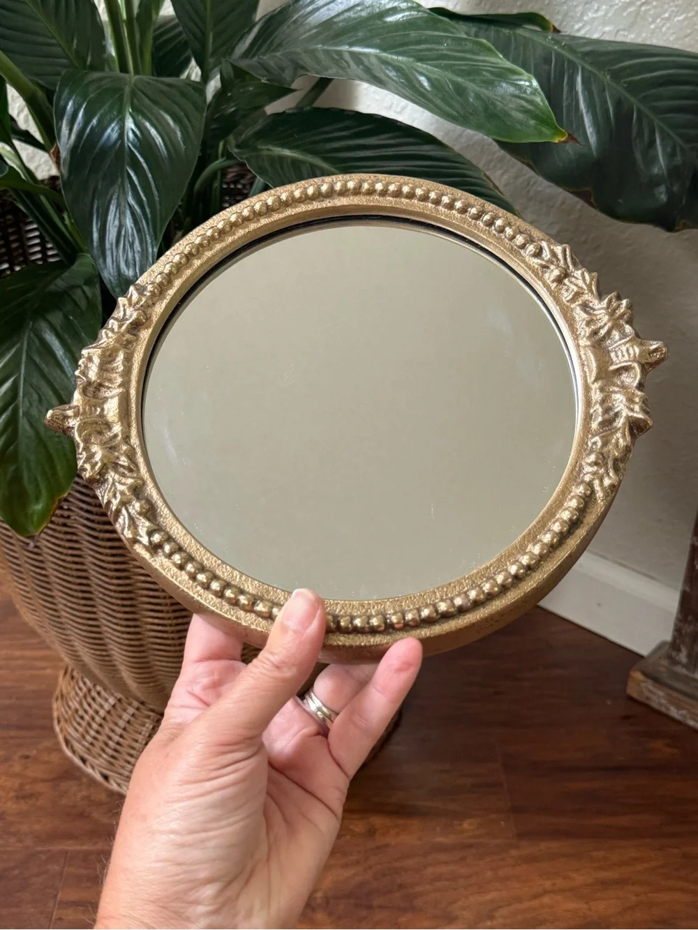 Decorative Gold Mirrored Tray, Hollywood Regency